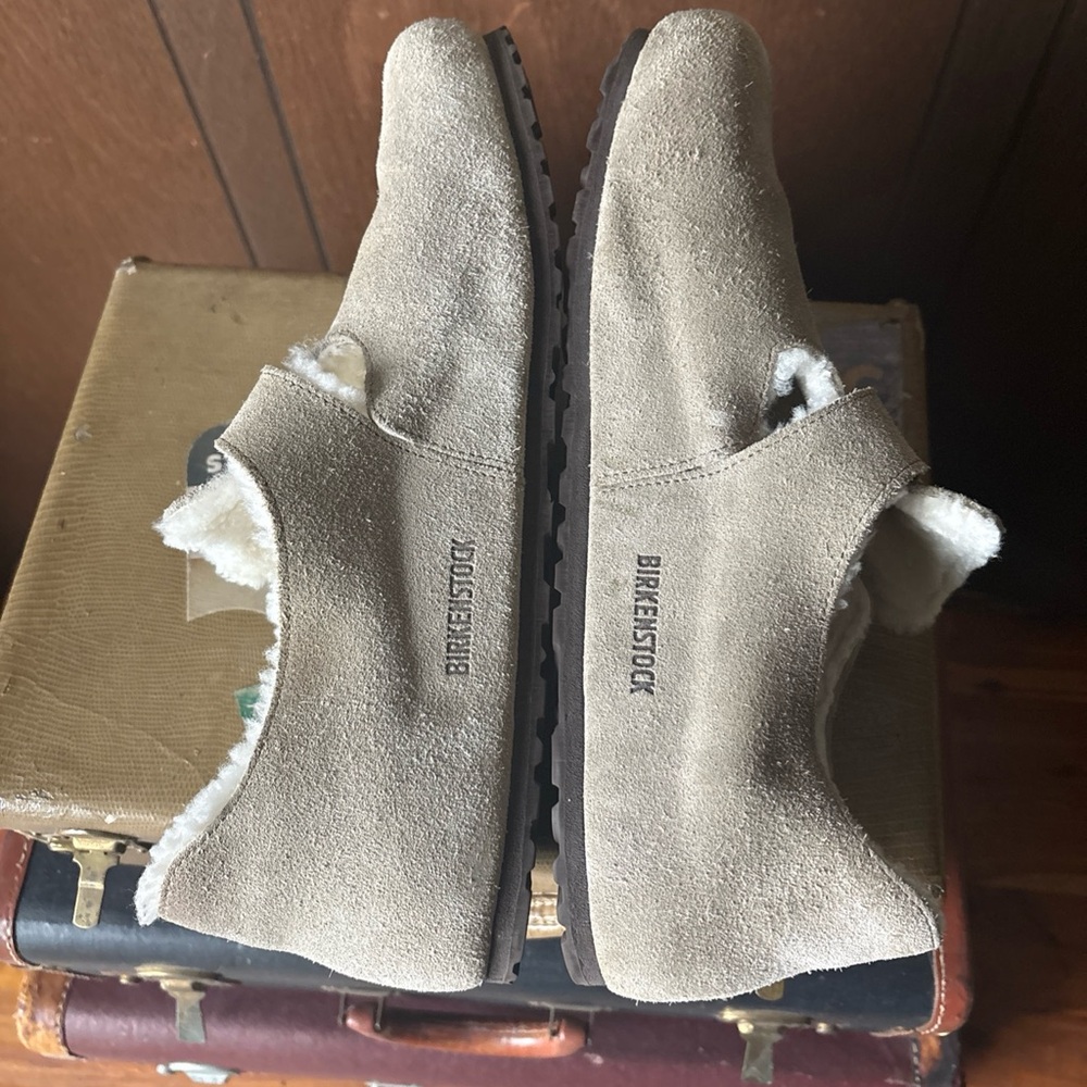 Birkenstock Suede Beige Shoes Slip On Men Size 46 EU/13 US - Picture 4 of 5